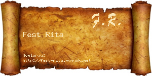 Fest Rita névjegykártya